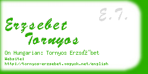 erzsebet tornyos business card